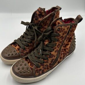 Aldo Leopard faux fur Ankle Sneakers